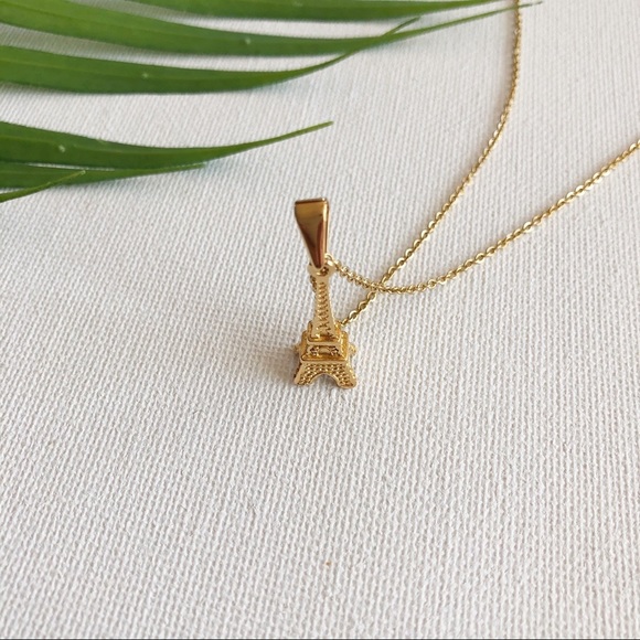 Stainless Steel Eiffel Tower Necklace Paris Necklace Traveller Pendant Necklace - Picture 3 of 3